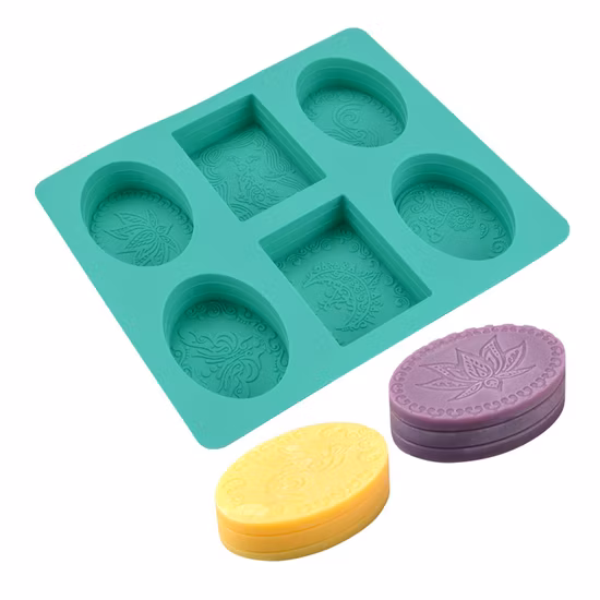 Moule à savon en silicone personnalisé à 6 cavités pour la fabrication de savon fait main